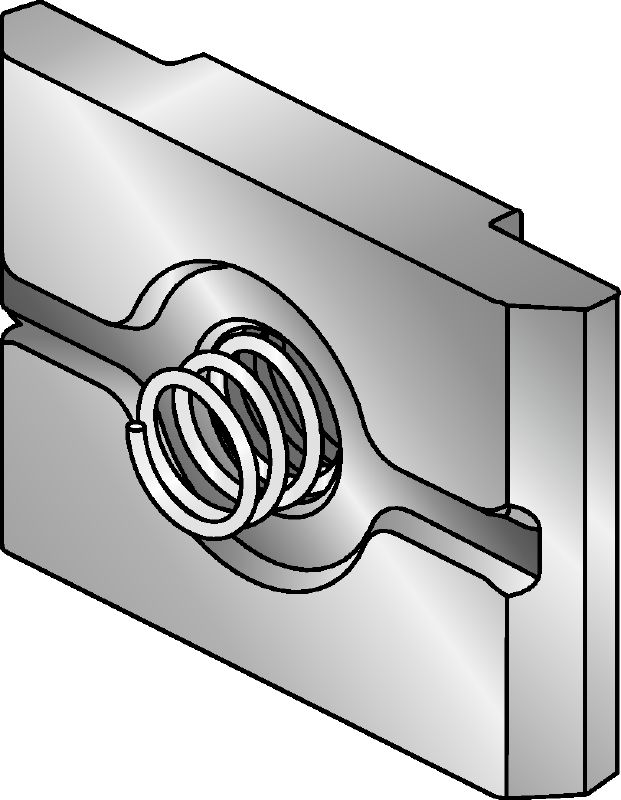 MIA-EH-P Hot-dip galvanised (HDG) plate for easier fastening and one-handed adjustment of MI and MIQ connectors