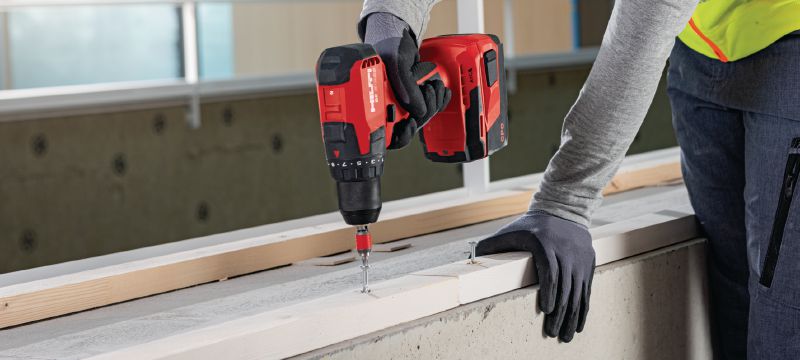 SF 4-A22 Cordless drill driver Compact-class cordless 22V drill driver with brushless motor for when you need higher performance during light-duty tasks or in hard-to-reach places Applications 1