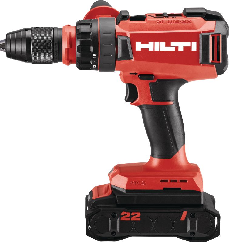 Image 1 of 5: SF 8M-22 cordless drill driver Cordless drill driver with interchangeable chucks, more torque, higher RPM and adjustable speed