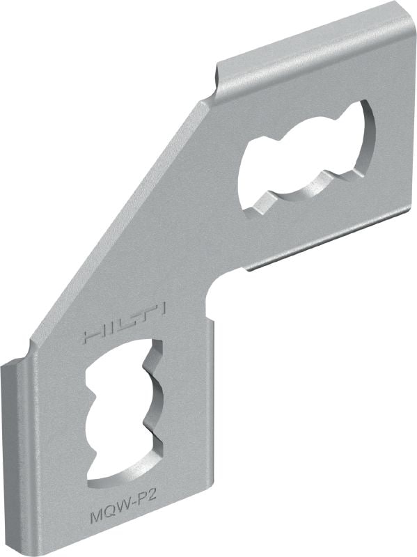 MQW-P2 Angle connector Galvanised 90-degree angle for connecting multiple MQ strut channels