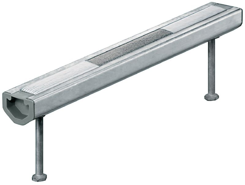 Image 1 of 5: HAC Cast-in anchor channels Cast-in anchor channels in standard sizes and lengths with the regulatory approvals needed for virtually any challenging project