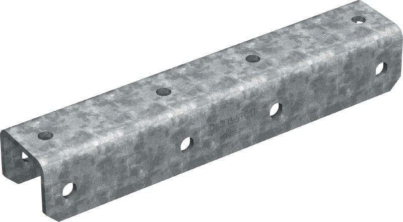 Image 1 of 1: MT-ES-70 OC Splice clevis Splice connector for coupling MT-70 or MT-80 girders end-to-end, for outdoor use with low pollution