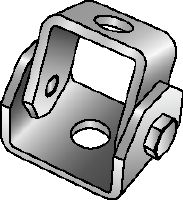 MQP-U-F Hot-dip galvanised (HDG) pivoting element for bracing modular support systems with threaded rod