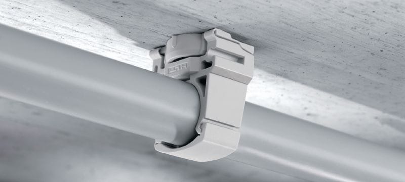 Image 3 of 4: X-EKSC MX Pipe clamp Plastic cable/conduit clamp with clip-in design and snap-lock for use with collated nails Applications 1