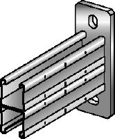 MQK-41 D-F Hot-dip galvanised (HDG) double bracket for medium-duty applications