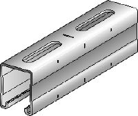 MQ-52-F Hot-dip galvanised (HDG) 52 mm high MQ strut channel for medium/heavy-duty applications