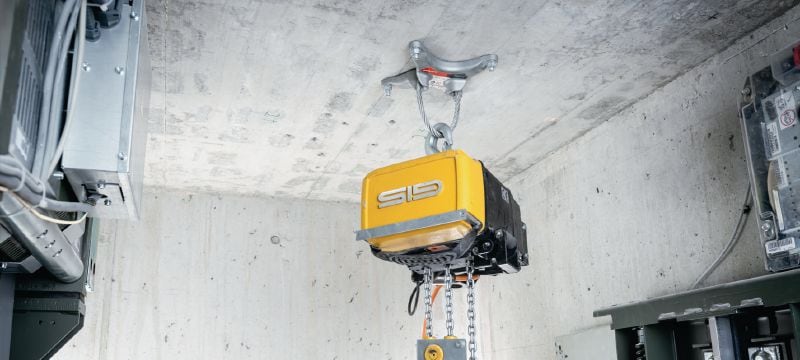 HAP 2.5 Elevator hoist anchor point Post-installed hoist point for temporary suspensions during installation and maintenance in elevator shafts Applications 1