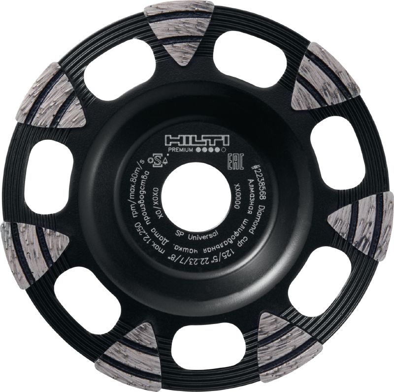SP universal Premium diamond cup wheel for angle grinders – for faster grinding of concrete, screed and natural stone