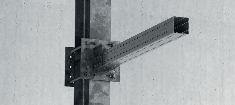 MT-B-GXL S1 OC Light-duty baseplate Base connector for fixation of MT-90 and MT-100 girder structures to steel, for outdoor use with low pollution Applications 1