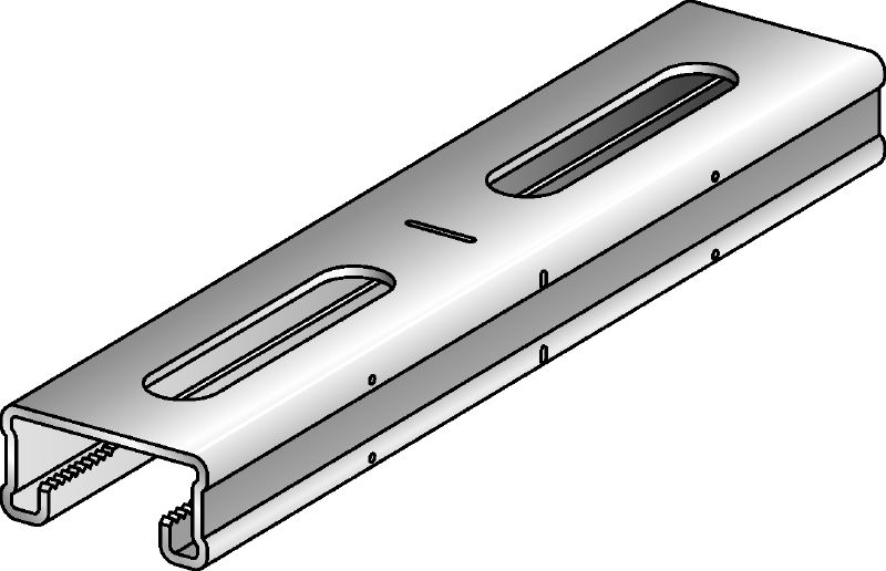 MQ-21 Galvanised 21 mm high MQ strut channel for light-duty applications