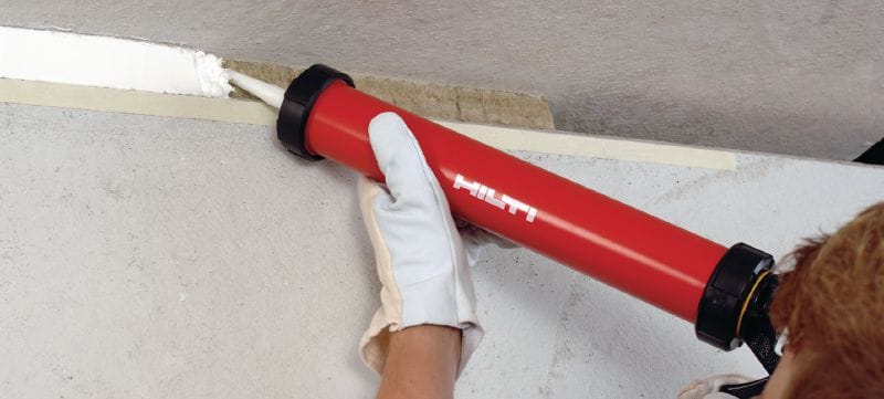CP 606 Firestop acrylic sealant Universal fire caulk, providing a flexible firestop seal for fire-rated joints and through penetrations Applications 1