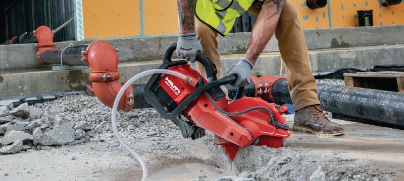 DSH 600-22 Battery cut-off saw Heavy-duty, battery-powered cordless cut-off saw for concrete, metal and masonry (Nuron battery platform) Applications 1