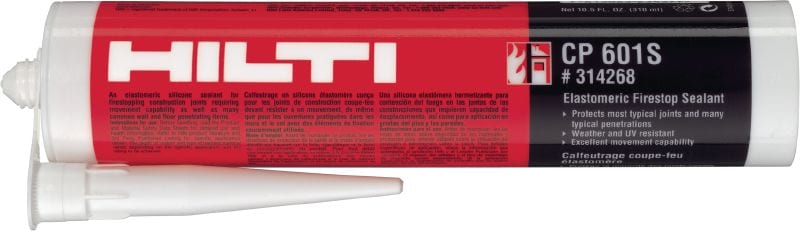 CP 601s Firestop silicone sealant Silicone-based sealant providing maximum movement in fire-rated joints and pipe penetrations