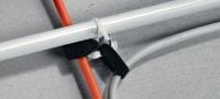 X-UCT MX Cable tie mount Plastic universal cable/conduit tie holder for use with BX and GX nailers Applications 4
