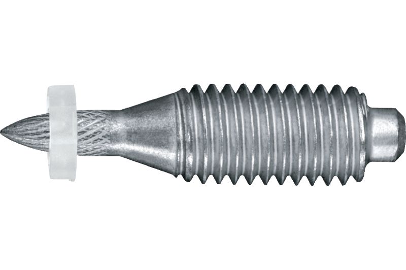 X-EM8 P8 Threaded studs Carbon steel threaded stud for use with powder-actuated nailers on steel (8 mm washer)