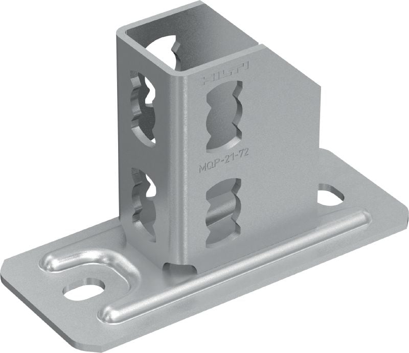 MQP-21-72 Galvanised channel foot for fastening MQ channels to concrete