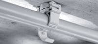 Go to slide 4 of 4: X-EKSC MX Pipe clamp Plastic cable/conduit clamp with clip-in design and snap-lock for use with collated nails Applications 3