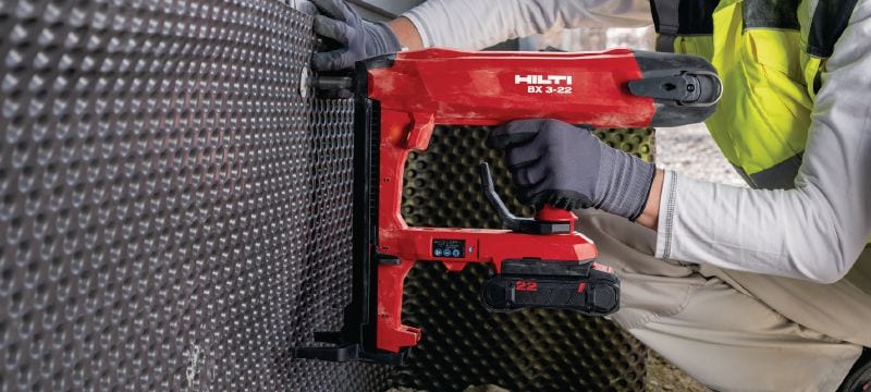 Image 3 of 4: BX 3-22 Cordless concrete nailer Nuron battery-powered fastening tool for attaching plasterboard track and other light-duty fastening to concrete, steel and masonry (max. nail length 30 mm│1-1/8”) Applications 1