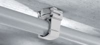 Go to slide 3 of 4: X-EKSC MX Pipe clamp Plastic cable/conduit clamp with clip-in design and snap-lock for use with collated nails Applications 2